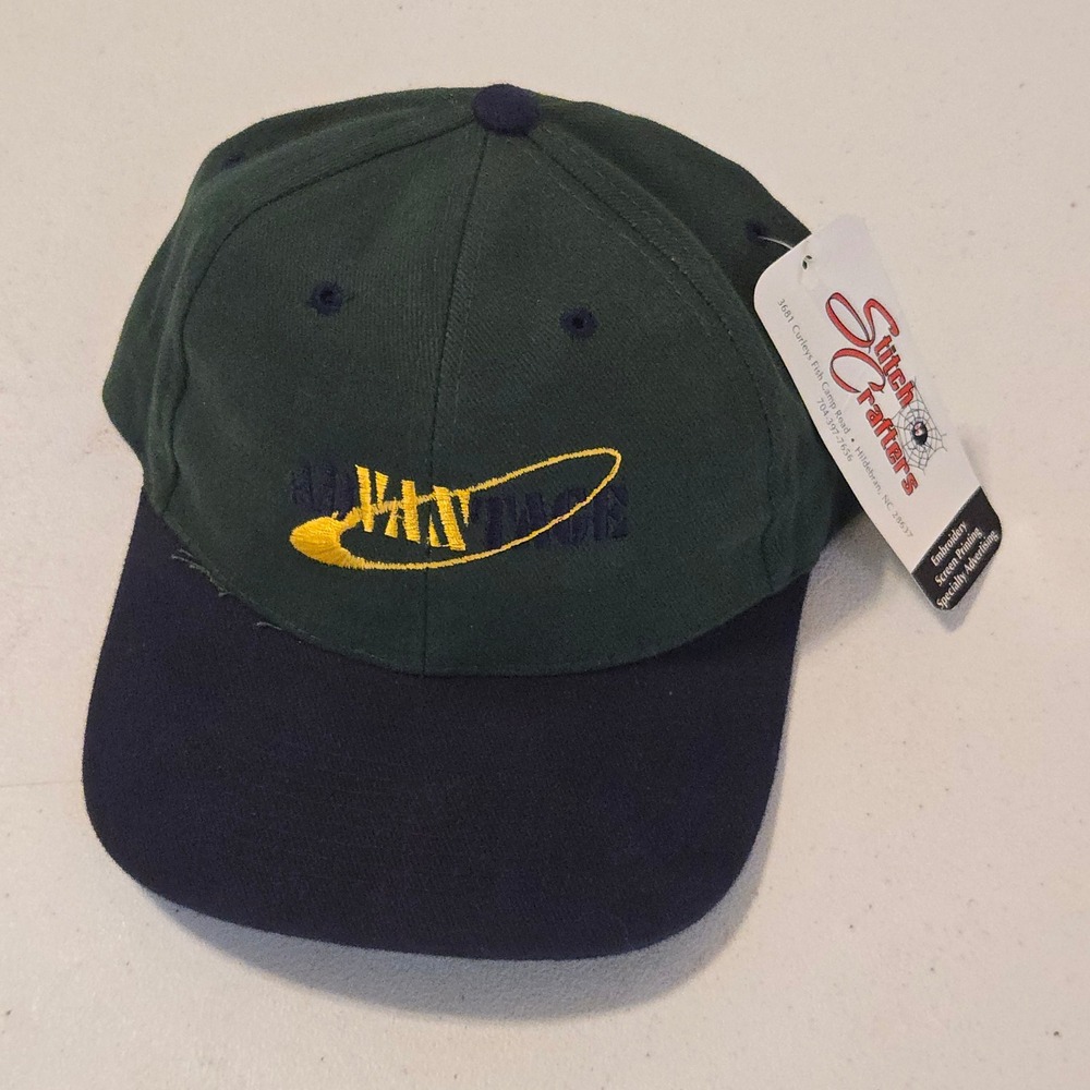 Vtg Toppers Advantage Surveillance Hat‎ Green Navy Mens OSFA Snapback Deadstock